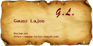 Gausz Lajos névjegykártya